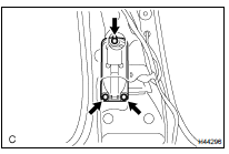 REMOVE SIDE AIR BAG SENSOR ASSY LH