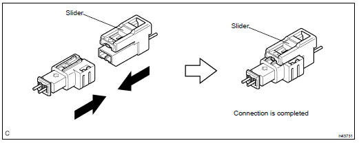 CONNECTION OF CONNECTOR FOR FRONT PASSENGER AIRBAG ASSY