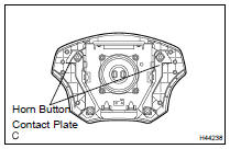 HORN BUTTON ASSY (VEHICLE INVOLVED IN COLLISION AND AIRBAG IS NOT DEPLOYED)