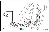 DISPOSE OF FRONT SEAT AIRBAG ASSY LH (WHEN INSTALLED IN VEHICLE)