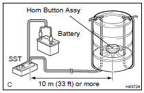 DISPOSE OF HORN BUTTON ASSY (WHEN NOT INSTALLED IN VEHICLE)