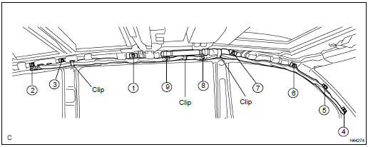 REMOVE CURTAIN SHIELD AIR BAG ASSY LH