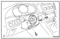 REMOVE STEERING COLUMN COVER LWR