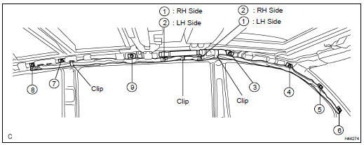 INSTALL CURTAIN SHIELD AIR BAG ASSY LH