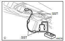 DISPOSE OF CURTAIN SHIELD AIR BAG ASSY LH (WHEN INSTALLED IN VEHICLE)