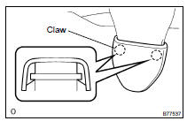 REMOVE FRONT SEAT OUTER BELT ASSY RH