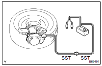 DISPOSE OF FRONT SEAT OUTER BELT ASSY RH (WHEN NOT INSTALLED IN VEHICLE)