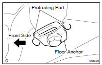 REMOVE REAR SEAT OUTER BELT ASSY RH