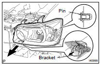 REMOVE LH HEADLAMP ASSY