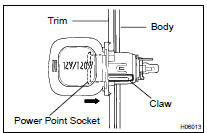 INSTALL POWER POINT SOCKET ASSY RR