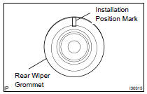 INSTALL REAR WIPER MOTOR GROMMET