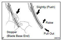 REMOVE REAR WIPER RUBBER