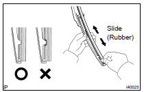 INSTALL REAR WIPER RUBBER