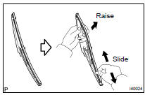 INSTALL REAR WIPER RUBBER