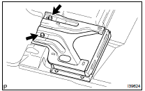 REMOVE NAVIGATION ECU W/BRACKET