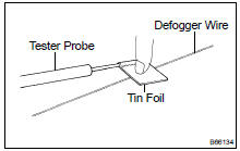 INSPECT BACK WINDOW (DEFOGGER WIRE)