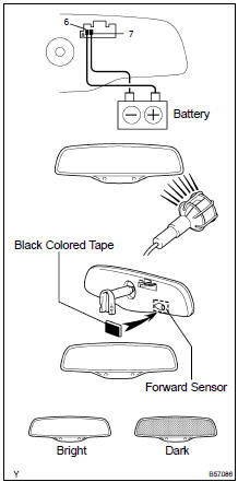 INSPECT INNER REAR VIEW MIRROR ASSY