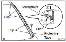 REMOVE WINDSHIELD MOULDING OUTSIDE LH