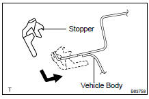 INSTALL WINDSHIELD GLASS STOPPER NO.1