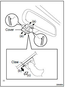 REMOVE INNER REAR VIEW MIRROR ASSY