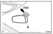 REMOVE INNER REAR VIEW MIRROR ASSY