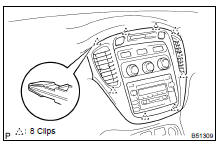 REMOVE INSTRUMENT CLUSTER FINISH PANEL SUB-ASSY CENTER