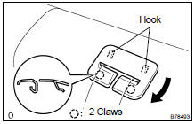 REMOVE REAR SEATBACK LOCK BEZEL UPPER