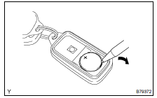  REMOVE TRANSMITTER BATTERY