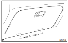  REMOVE GLOVE COMPARTMENT DOOR ASSY