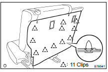  REMOVE REAR SEATBACK BOARD CARPET ASSY LH