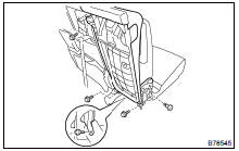 REMOVE REAR SEATBACK ASSY CENTER