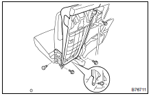 REMOVE REAR SEATBACK ASSY CENTER