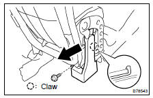 REMOVE CENTER SEAT HINGE COVER UPPER RH