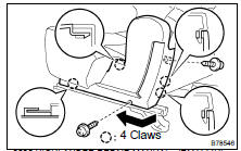 REMOVE REAR SEAT CUSHION MOULDING LH