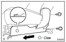 REMOVE REAR SEAT CUSHION MOULDING LH