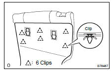 REMOVE REAR SEATBACK BOARD CARPET ASSY RH