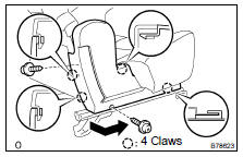  REMOVE REAR SEAT CUSHION MOULDING REAR RH