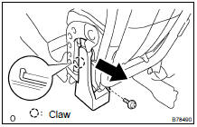 REMOVE CENTER SEAT HINGE COVER UPPER LH