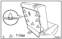 REMOVE REAR SEATBACK BOARD CARPET ASSY RH