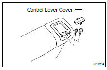 REMOVE REAR SEAT LOCK CONTROL LEVER SUB-ASSY RH
