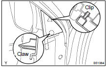 REMOVE FRONT DOOR LOWER FRAME BRACKET GARNISH LH