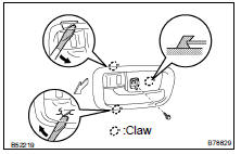 REMOVE FRONT DOOR INSIDE HANDLE BEZEL LH