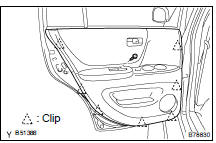 REMOVE REAR DOOR TRIM BOARD SUB-ASSY LH