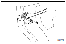 REMOVE REAR DOOR LOCK ASSY LH