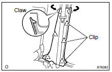 REMOVE CENTER PILLAR GARNISH LOWER LH