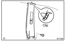 REMOVE CENTER PILLAR GARNISH LH