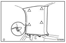 REMOVE ROOF SIDE GARNISH ASSY INNER LH