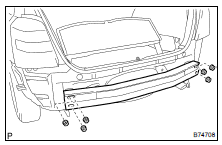 REMOVE REAR BUMPER REINFORCEMENT NO.1