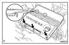  REMOVE V-BANK COVER SUB-ASSY