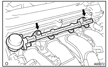 INSTALL FUEL DELIVERY PIPE W/INJECTOR